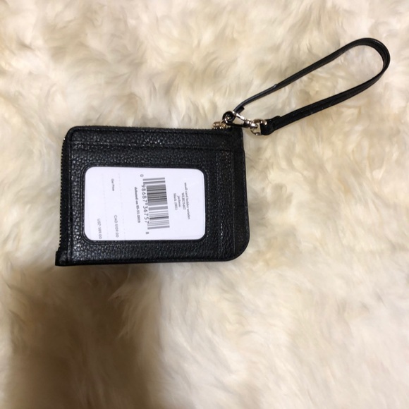 Black Kate Spade leather wristlet card holder - Picture 2 of 3